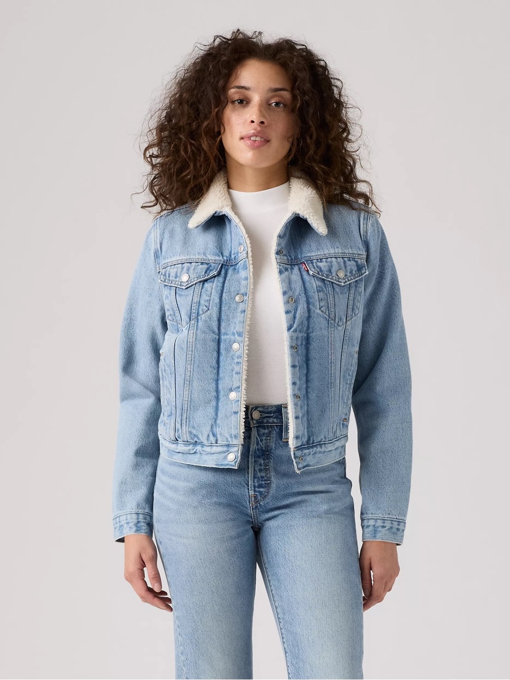 Levi's Trucker Sherpa Lined Jacket Size Large